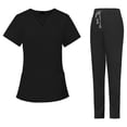 thumbnail image 3 of Conjunto De Uniforme Médico Strade Fareast Limited Para Mujer Pantalones Superiores De Enfermera Ropa De Trabajo Negro L, 3 of 8
