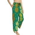 thumbnail image 2 of Sigee Pineapples1 Print Women's Soft Pajama Pants - Breathable and Comfortable Lounge Sleep Bottoms with Elastic Waistband and Pockets-XX-Large, 2 of 9