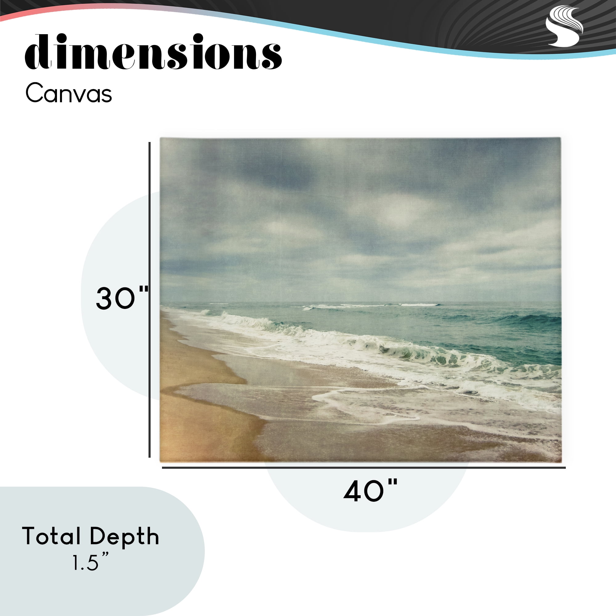 Stupell Industries Tranquil Waves Along Sandy Coast Canvas Wall Art, design by Dirk Wüstenhagen