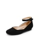 thumbnail image 1 of Zapatos planos de mujer DREAM PAIRS Revona negros con correa al tobillo, 1 of 6