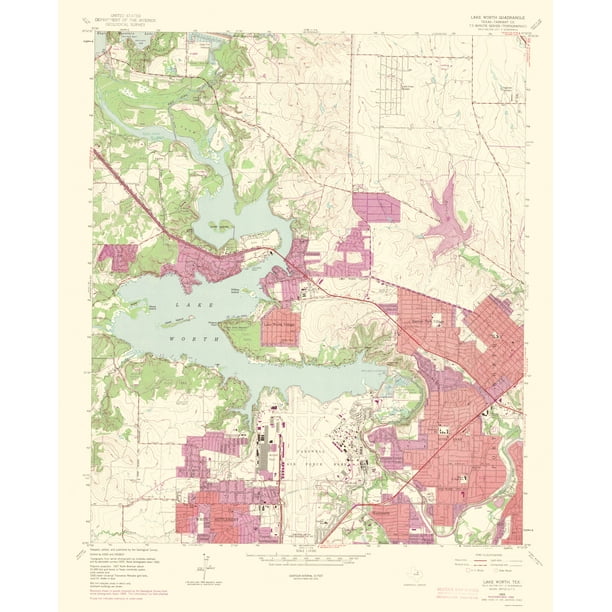 Lake Worth Texas Quad USGS 1969 23 x 28.38