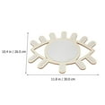 thumbnail image 3 of MasteelfCA 1pc Nordic Style Eye Shape Design Wall Mirror Photography Prop for Decor (Khaki), 3 of 7