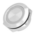 thumbnail image 3 of 5Pcs Momentary Push Button Switch Metal Auto Reset Ultra Thin Waterproof with LED 22mmDC3~6V Green, 3 of 5