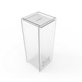 thumbnail image 3 of FixtureDisplays® Donation Box, Clear Ghost Acrylic Floor Standing Charity Box 3488, 3 of 5