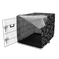 thumbnail image 3 of Mushroom Dog Crate Cover, Grunge Style Greyscale Pattern of Creative Toadstools, Easy to Use Pet Kennel Cover Small Dogs Puppies Kittens, 7 Sizes, Taupe Grey Grey, by Ambesonne, 3 of 6