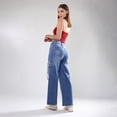 thumbnail image 2 of Jeans Wide Leg Tiro Medio Azul Medio Sb4595 Mujer, 2 of 7