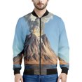 thumbnail image 3 of Chaqueta con cremallera y estampado de montaña para hombre, sudadera informal de manga larga con estampado 3D de paisajes naturales, chaquetas de gran tamaño, 3 of 5