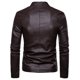 thumbnail image 3 of Chaqueta de cuero a la moda para hombre, además de forro polar, chaqueta de moto, chaqueta de cuero cálida Pompotops  oipoqjl13750, 3 of 3