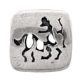 thumbnail image 2 of Aquarius Zodiac Charm .925 Sterling Silver Antique Finish Reflection Beads - QRS466, 2 of 5