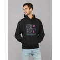 thumbnail image 2 of Groovy Techno Style Art Hoodie Men -Image by Shutterstock, Male Small, 2 of 4