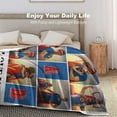 thumbnail image 4 of Custom Throw Blanket for Dad with Photo Personalized Happy Fathers Day Blankets with Pictures Customized Blanket for Dad Grandpa on Fathers day Halloween Christmas New Year Blankets, 4 of 5