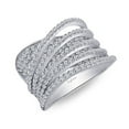thumbnail image 4 of Lafonn Pave Glam Sterling Silver Platinum Plated Lassire Simulated Diamond Ring (2.69 CTTW), 4 of 5