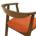 thumbnail image 5 of Santana Wood Dining Chair in Walnut Finish with Orange Fabric - Set of 2, 5 of 6