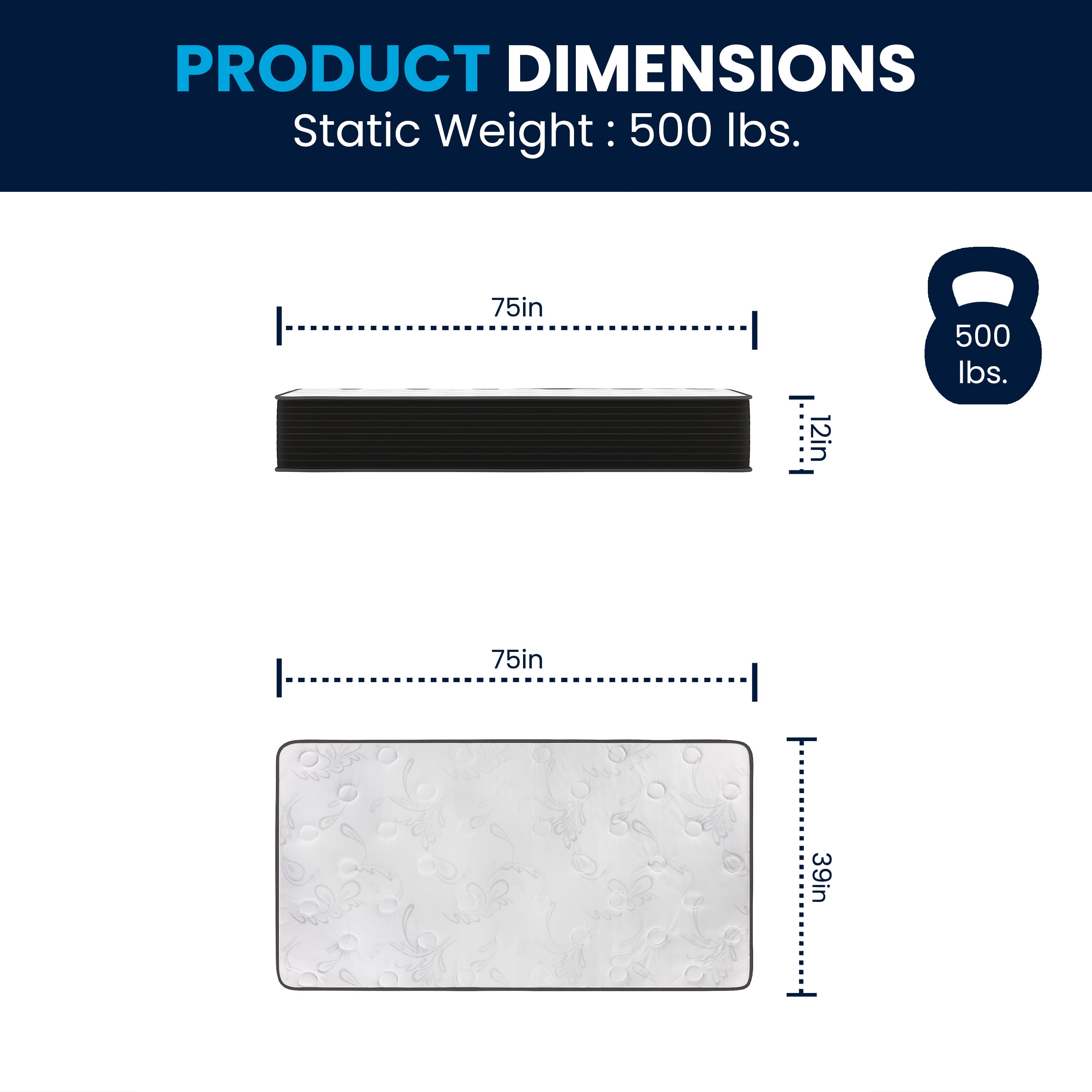 Flash Furniture Cooling Gel 12 Inch CertiPUR-US Certified Foam and Pocket Spring Hybrid Mattress, Twin Mattress in a Box