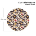 thumbnail image 2 of Pofeuu lips record rock Skull Print Coasters for Drinks, 4Pack PU Leather Coasters, Bar Drink Coasters for Tabletop Protection, Furniture from Damage-Round Shape, 2 of 6