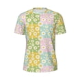 thumbnail image 6 of Rocae Daisies Flowers for Men's Mesh Quick-Dry Short Sleeve Workout T-Shirt,Mens Crew Neck Tee Lightweight Soft Classic T Shirts 3X-Large, 6 of 9
