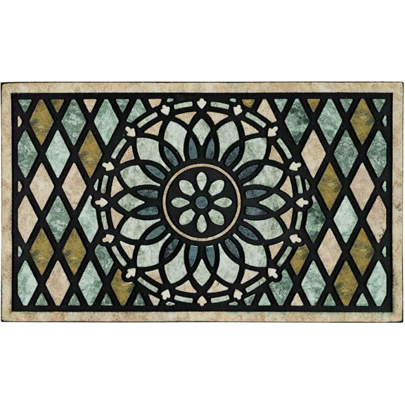 Door Mat Welcome Mat 24 x 36 Inch Front Door Mat Outdoors for Home Entrance Outdoors Mat for Outside Entry Way Doormat Entry Rugs, Heavy Duty Non Slip Rubber Back Low Profile, Dragonfly