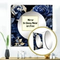 thumbnail image 3 of Designart "Renaissance Revival In Cobalt Blue II" floral Blue Large Square Mirror - Square Bedroom Mirror Printed Wall Decor - Cottage Square Printed Wall Mirror Art, 3 of 5