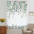 thumbnail image 3 of Sage Green Eucalyptus Sheer Curtains 63 Inches Long, Spring Floral Botanical Light Filering Curtains, Breathable Simi Curtain Privacy Drapes for Living Room Bedroom Lightweight Window Treatment, 3 of 9