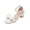 A-White173, variant on JAJAHO Girls Princess Dress Shoes Bow Low Heel Sandals Open Toe Hook And Loop Party Wedding Footwear For Little/Big Kids Versatile Shoes