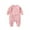 Pink, variant on KYAIGUO Baby Infant Unisex Romper Jumpsuit Organic Cotton One-Piece Coverall Onesies Long Sleeve Cotton Jumpsuit Outfit Clothes
