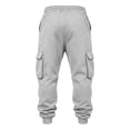 thumbnail image 5 of COSFO Work Cargo Pants for Men Stretch Pockets Sweatpants Relaxed Fit Drawstring Jogger Solid Pants for Men, 5 of 8