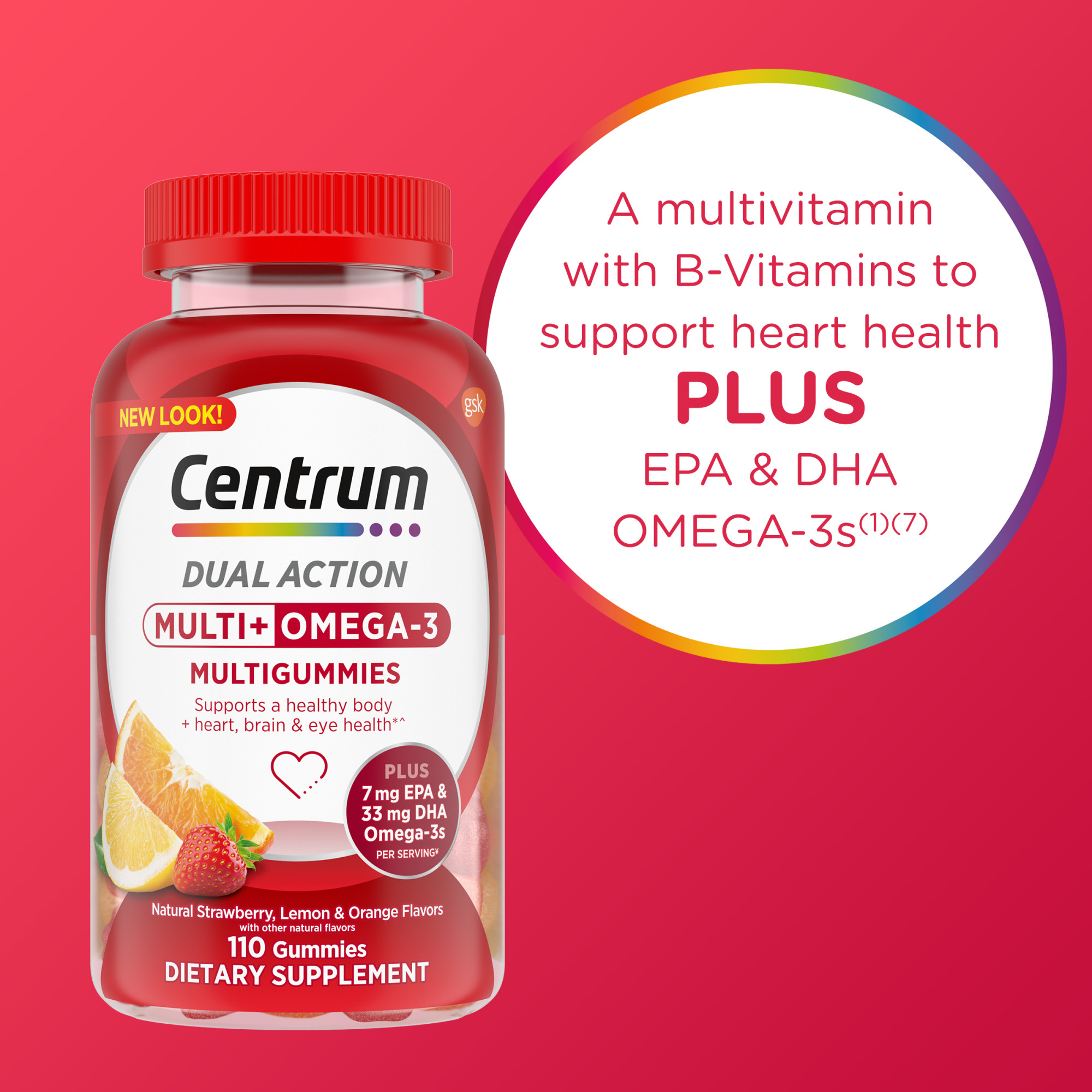 Centrum MultiGummies Multi+ Omega-3, 110 Count photo 3