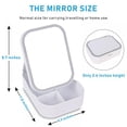 thumbnail image 2 of LED Lighted Vanity Makeup Mirror,Dimmable Natural Light,Touch Screen,LED Lighting Foldable Makeup Mirror Cosmetic Case,Adjustable Stand with Cosmetic Organizer, 2 of 7