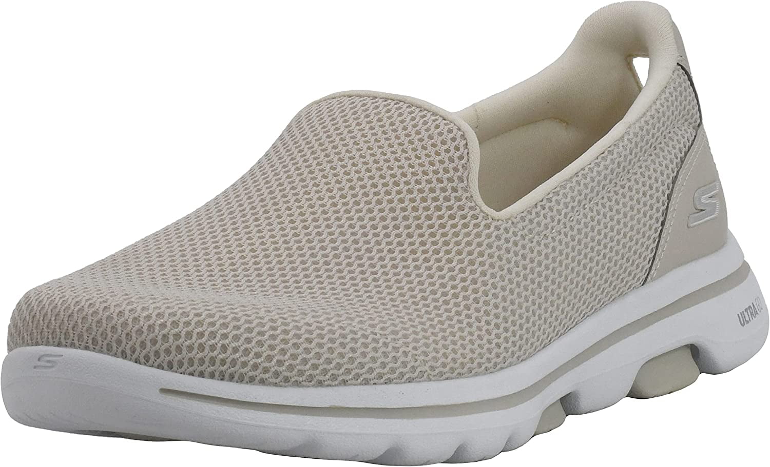 Skechers Women's GO Walk 5-15901 Sneaker, Natural, 7 M US Walmart.com