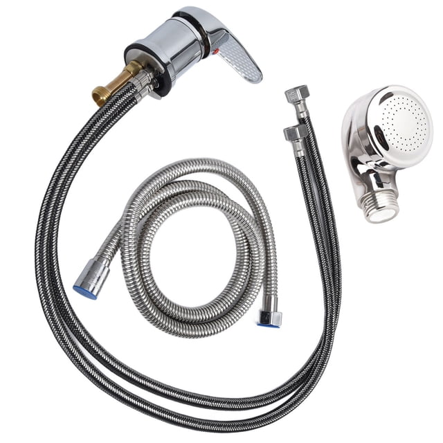 Pulvérisateur de Robinet de Chaise de Shampooing, Ensemble de Pulvérisateur de Robinet de Bol de Shampooing Résistant à l'Abrasion Humanisée avec Placage Chromé pour Salon de Beauté, Barbier, SPA
