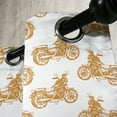 thumbnail image 4 of Ambesonne Motorcycle Grommet Curtain, Sketchy Choppers, 50" x 63", Pale Brown White, 4 of 6