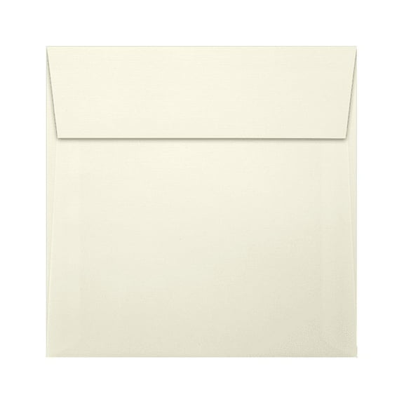 LUXPaper Square Peel & Press Invitation Envelopes, 5 1/2 x 5 1/2, Natural Linen, 50 Pack