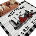 thumbnail image 2 of Area Rug for Living Room, Farmhouse Cabin Non-Slip Indoor Large Carpet for Bedroom/Dining Room, Country Vintage House Wood Grain Pliad Washable Low-Profile Rectangle Floor Runner Rugs - 5 x 7 Ft, 2 of 7
