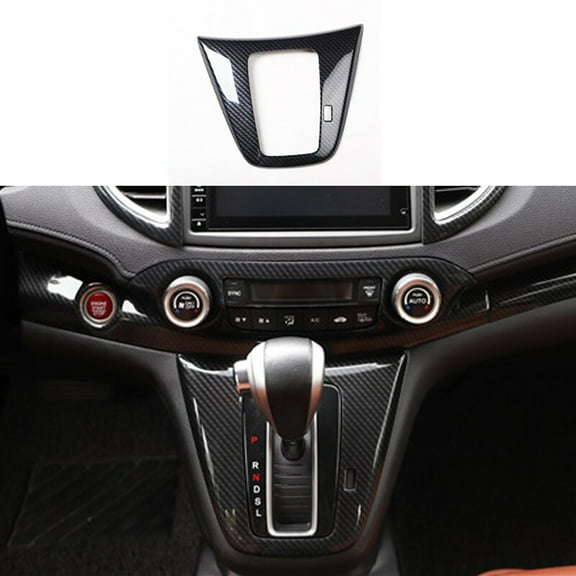 For Honda CR-V ABS Carbon Fiber Interior Gear Shift Panel Cover Trim 2012-2016