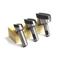 thumbnail image 3 of Ensemble de Qualité de 3 Pcs Coupe-Mouches Tige 1/2 Pouces + Outil HSS - Support en Bois, 3 of 4