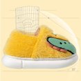 thumbnail image 5 of lnmuld Slippers for Kids Fashion Autumn and Winter Children Slippers Boys and Girls Flat Bottom Non On Round Toe Plush Warm Cartoon Dinosaurs Size:18-24 Months, 5 of 8