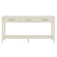 thumbnail image 4 of Harper & Bright Designs Long Console Table with Vertical Stripe Drawers, Sofa Table Entryway Table with Shelf, Entrance Table for Hallway Living Room, 60'' White, 4 of 9