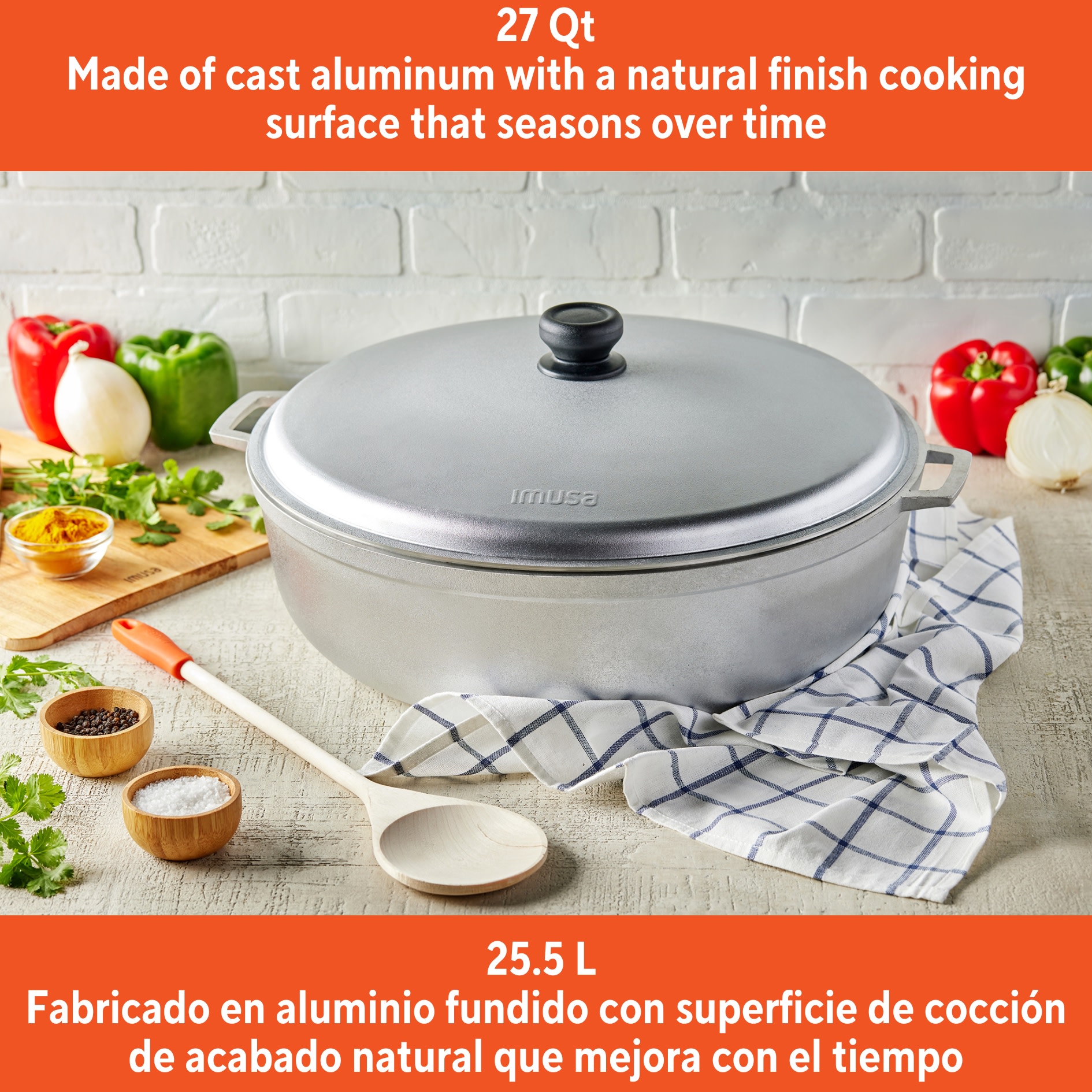 IMUSA 27 Qt Cast Aluminum Caldero photo 3