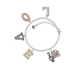 thumbnail image 2 of Delight Jewelry Silvertone Music Sheet with Hearts Multi-Colored Crystal Love Charm Bracelet, 2 of 5