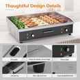 thumbnail image 6 of Ktaxon 30" Electric Griddle, 3000W Flat & Stripe Top Grill with Dual Temp Control, 6 of 8