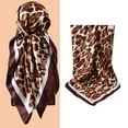 thumbnail image 2 of Classical Animal Print Square Scarf Lightweight Breathable Polyester Neckerchief Stylish Headwear Wrap 4 Color Available, 2 of 12