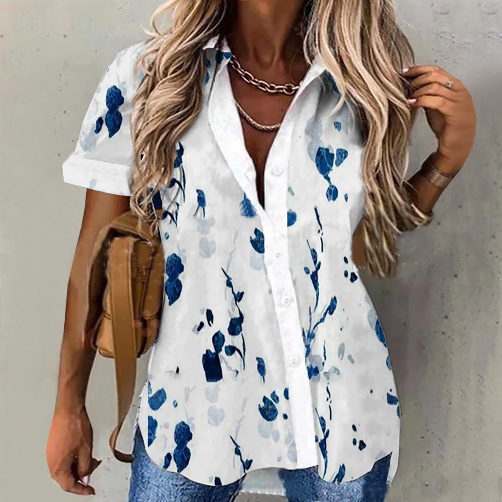 Womens Lightweight Jackets Fashion Woman Causal Printing Blouse