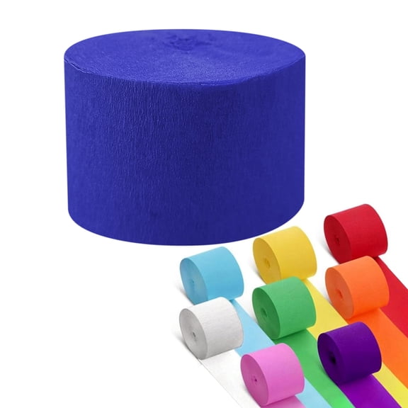 Bxaolu Crepe Paper Streamers Rolls, 82ft 1.8" Streamers Party Decorations, Birthday Streamers, Party Streamers for Wedding, Christmas Decoration (1.8 inch x 82 ft/Roll, Royal Blue)