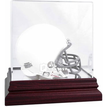 NFL Fantasy Football Champion Mahogany Team Logo Mini Helmet Display Case