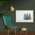 thumbnail image 2 of Snow Wall Art with Frame, Winter Season Layout of Snowy Spruce Trees in a Forest on a Plain Background, Printed Fabric Poster for Bathroom Living Room, 35" x 23", Charcoal Grey Pearl, by Ambesonne, 2 of 2