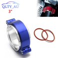 thumbnail image 3 of Blue 3''76mm Aluminum Quick Release V-Band Clamp Kit for Intake Intercooler Pipe, 3 of 4
