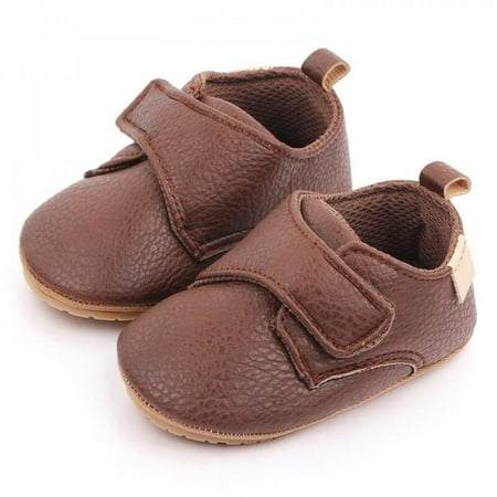 

Promotion!Autumn Baby First Walker Shoes Baby Girl Boy Infant Cute Fashion Solid Shoes Peas Shoes Leather Baby Shoes Soft Bottom Toddler