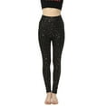 thumbnail image 2 of Xuniizn Yoga Pants Women, Elastic Waist Sequin Ankle Length Black Stretchy Slim Workout Leggings, Super Light Soft Cozy Tights, S-2XL, 2 of 7
