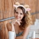 thumbnail image 2 of Diadema con orejas de cabra, orejas de animales y cuernos, tocado de oveja, tocado de cuerno para Halloween, festivales de Navidad y cosplay., 2 of 7