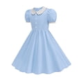 thumbnail image 5 of 1950s Vintage Dresses for Girls Party Birthday Poster Formal Fancy Flower Princess Dresses Light Blue 6-7 Years, 5 of 6
